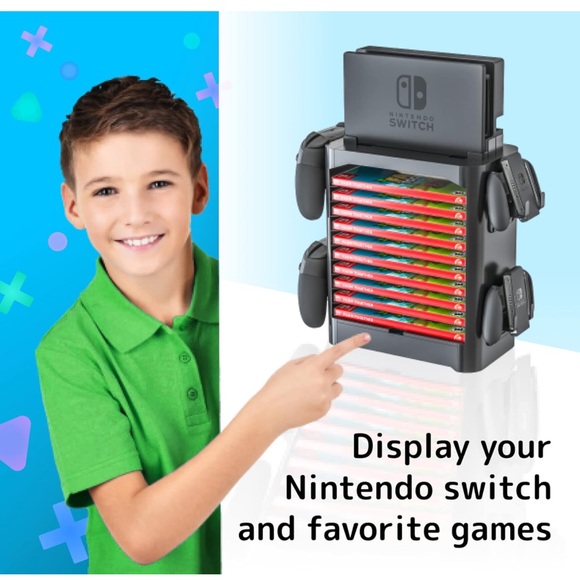 Skywin Game Storage Tower for Nintendo Switch (Black), NWT - Picture 9 of 10